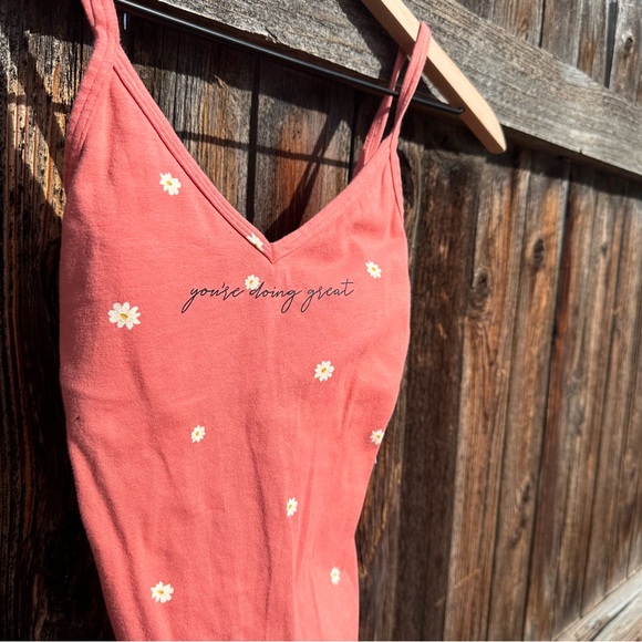 “You’re Doing Great” Victorias Secret Thong Bodysuit w/ Floral Design ( XS) - Picture 5 of 9